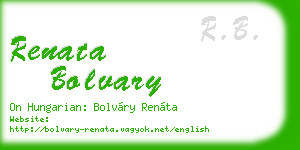 renata bolvary business card